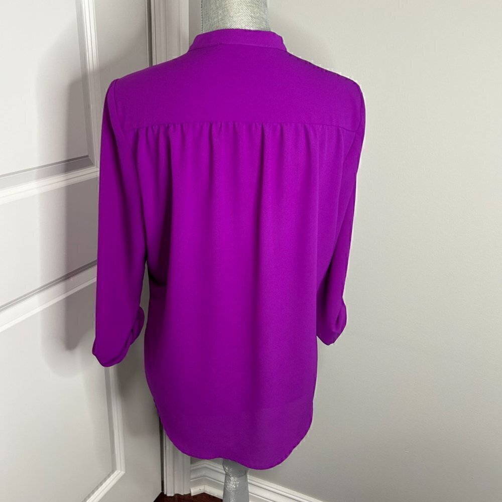 Brixon Ivy Split Neck Blouse Purple Size M NWOT - Picture 3 of 3